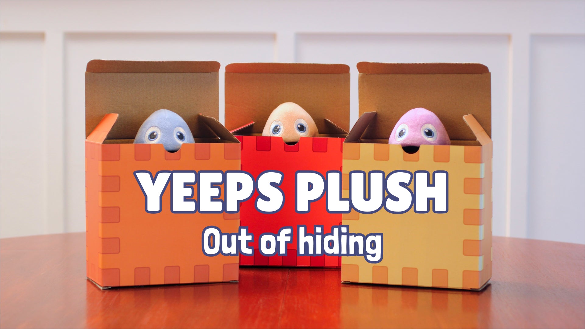 Load video: The Yeeps Plush is out of hiding and playing with kids and grown-ups.